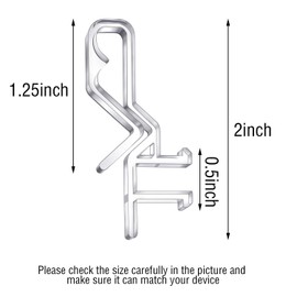 Hidden Valance Clips for Window Blinds Clear Plastic Valance Clips for Horizontal Blind(12 Pieces,2.1 Inch)