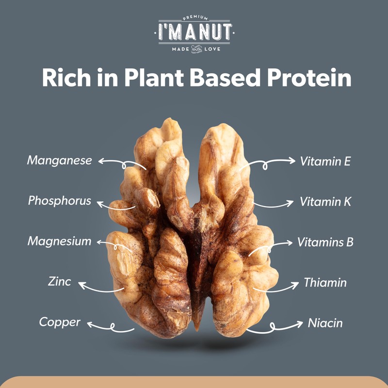 Premium Raw Chopped Walnuts 48oz (3 lb) - 100% Natural,