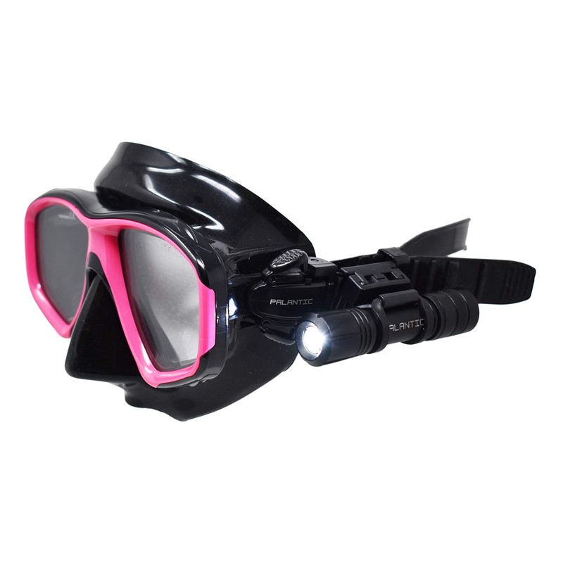 Palantic Pro-One Aluminum LED Dive Light Torch w/Mask Mount, Black
