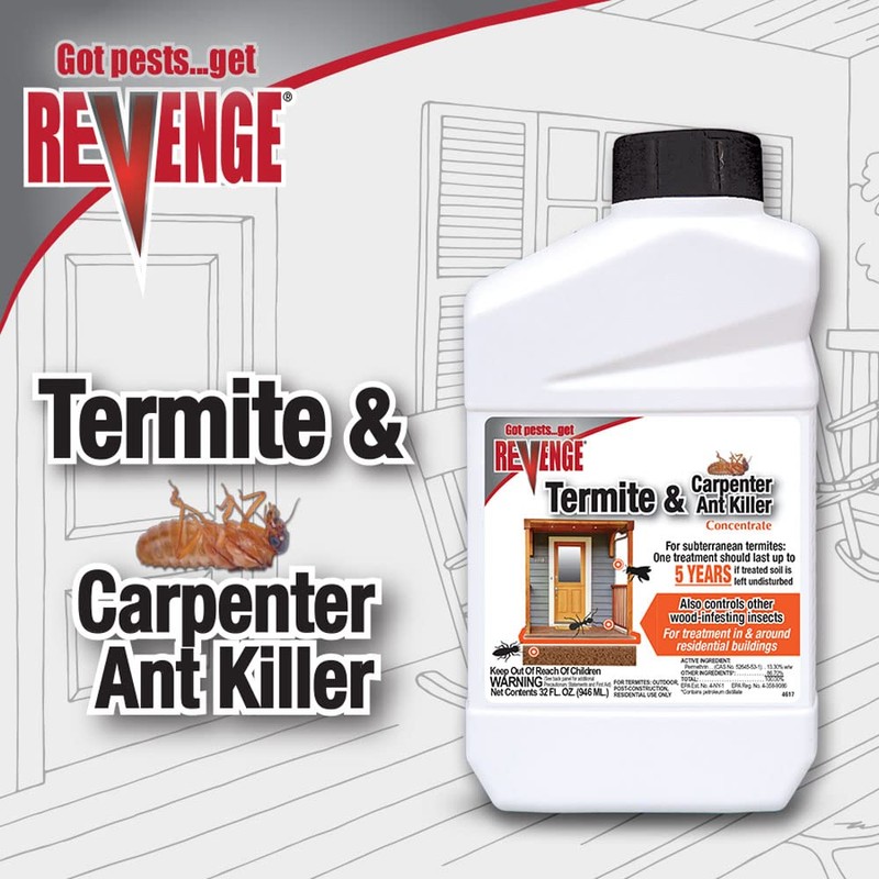 REVENGE Termite & Carpenter Ant Killer, 32 oz Concentrate, Long
