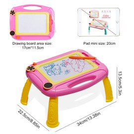 Pizarrón Magnético de Dibujo y Escritura Pizarra de Dibujo Magnética Pizarrones Mágicos para Pizarrones para de Juguetes para de Regalo de Cumpleaños (rojo)