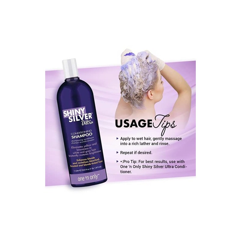 Shiny Silver Ultra Shampoo Conditioning 12oz (2 Pack)