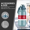 COSTWAY 44oz Vacuum Insulated Water Bottle, Leakproof Flask with Straw,