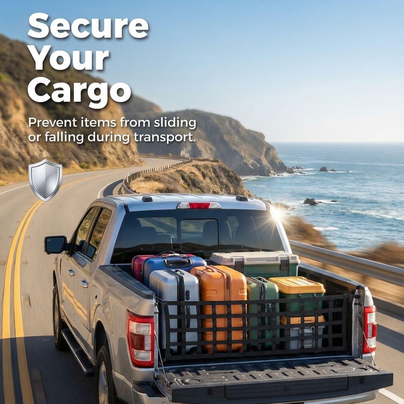 Heavy Duty Tailgate Net for Truck Bed 60'' x 18''