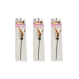 Cat Ichi Catch Me If You Can 2 (Set of 3 Replacement Stick Feathers) for Cats, Toy, Electric Toy, Press and Hold Switch, Timer, Stress Relief, Lack of Exercise, Never Get Bored, Play Alone,