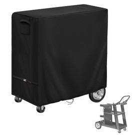 Iptienda Welding Cart Cover, 28inch Waterproof Welder Cart Cover for Rolling TIG MIG Welding Cart and Air Cutting Machine Cart, Black-28"L x 12"W x 36"H