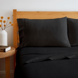 Road Trip America Jersey Sheets King Set - Cotton (4 Pieces) All Seasonal Deep Pockets Soft Cozy Knit Stretchy Bed Sheets - Hotel and Residential Quality (Black, King)