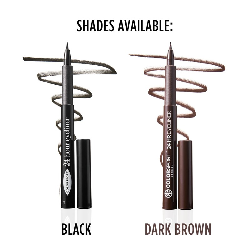 Colorsport 24 HR Eyeliner Brown – Easy-To-Use Precision Nib, Smudge-Proof,
