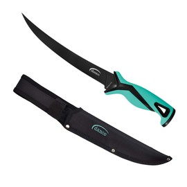danco Pro Series 9" Fillet Knife | Full Tang German G4116 Stainless-Steel Blades with Teflon Coating, Molded Nylon Sheath, Perfect for Saltwater Fishing & Hunting