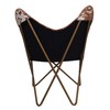 cuero Handmade Leather Butterfly Chair Living Room - Side Hand