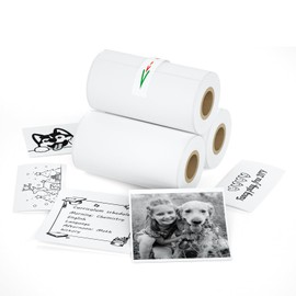 Mini Thermal Sticker Paper - 3 Rolls (57x25mm) for Instant Cameras Self-adhesive, Mini Thermal Printer Paper Mini Photo Printer Labels Refill for Kids' Pocket Printer