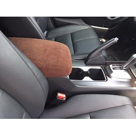 Auto Console Covers- Fits The Honda Crosstour 2011-2016 Center Console Armrest Cover Fleece - Brown