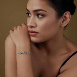 Charmsy 925 Sterling Silver Sliding Bolo Bracelet for Women | Women's Italian Handmade Adjustable Bolo Bead Ball Slider Bracelet, Medium, Sterling Silver, no gemstone