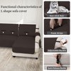 Easy-Going Waterproof Sectional Couch Covers with Chaise 2-Piece Non Slip