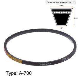 sourcing map A-730 V-belt drive belt, 730 mm, inside 13 mm, width 8 mm, thickness rubber for power transmission, power transmission