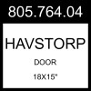 IKEA HAVSTORP Door Deep Green 18x15" 805.764.04