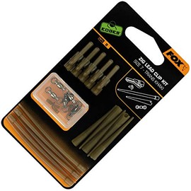 Fox Zig Lead Clip Kit - 5 Clips + Accessories for Carp Leads, Fishing Clips for Mounting Fishing Leads for Carp Fishing, Lead Clips