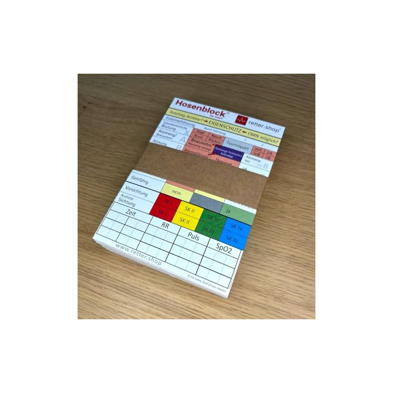 10 x Emergency Service Trouser Blocks Triage/MANV - Pack of