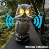 Ugold Solar Powered Owl with Motion Detection, Silent Mode, Flashing