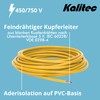 Kalitec 10 m X07V-K 1.5 mm² Yellow Wiring Cable, Flexible