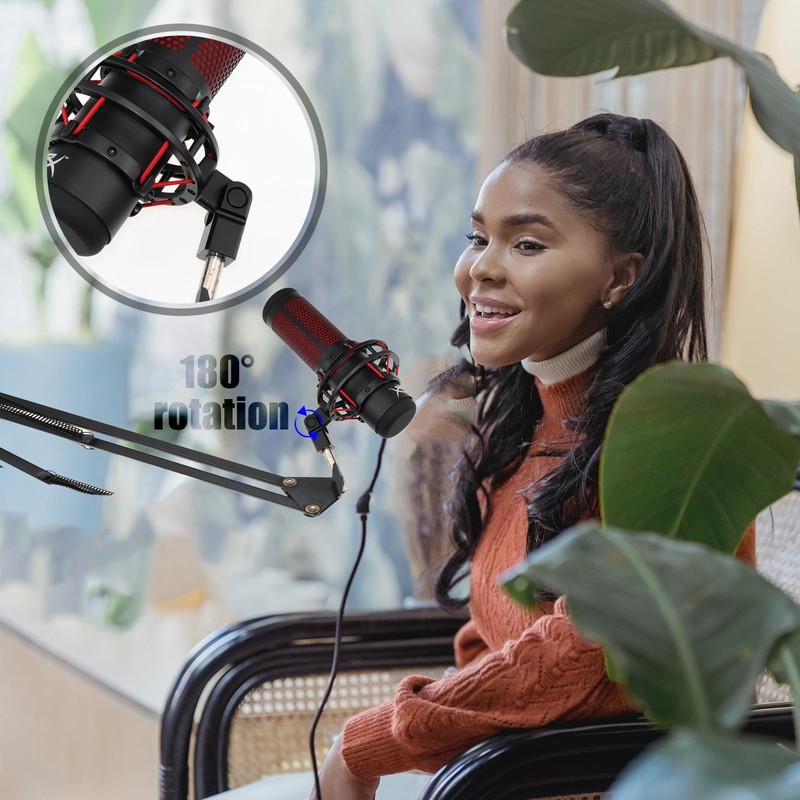 Microphone Mount Adapter for Hyperx Quadcast with 3/8" or 1/4"