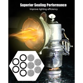 5 Pcs Gaskets and 5 Pcs Felt Carbide Cap Lamp Rebuild Kits Fit for Most All Cap Carbide Lamps, Gaskets Measure 1-3/8 Inch ID X 1-7/8 Inch OD, Felts 1-1/2 Inch ID