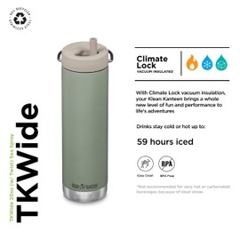 KLEAN KANTEEN Tkwide Sea Spray Twist Cap with Insulated Bottle 20oz, 1 EA