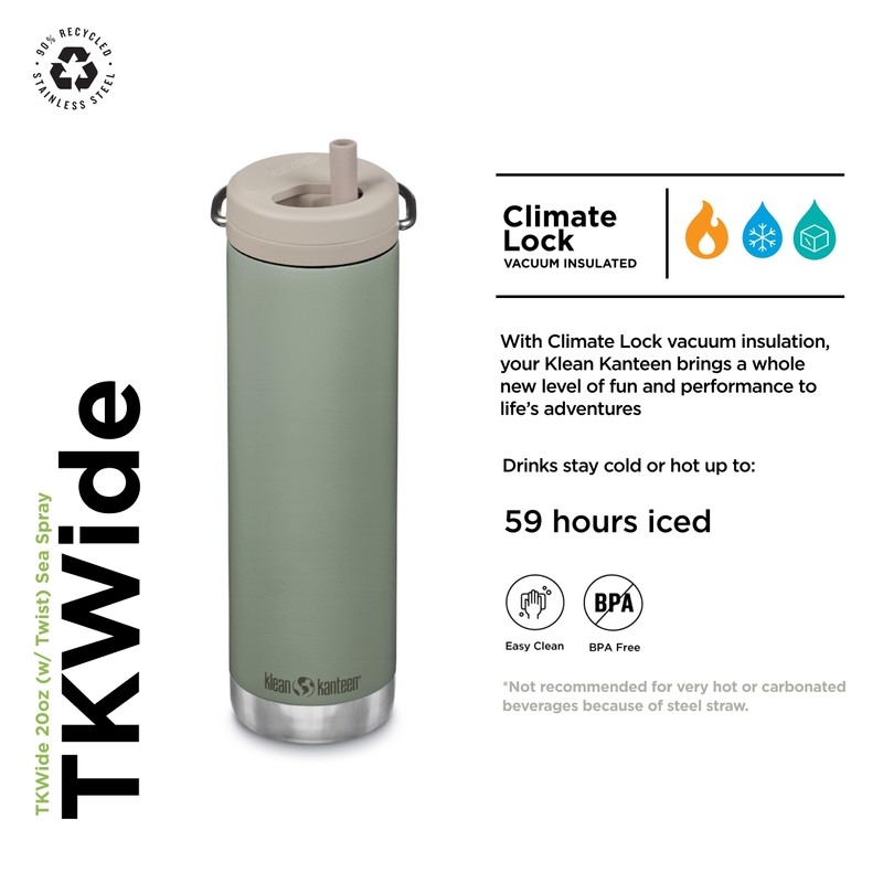 KLEAN KANTEEN Tkwide Sea Spray Twist Cap with Insulated Bottle