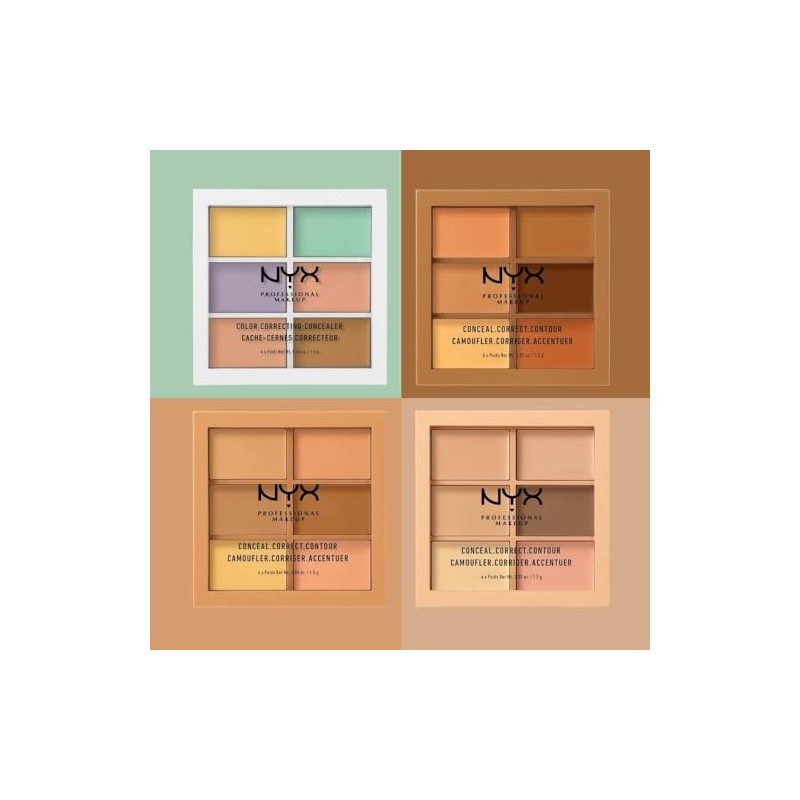 Nyx Professional Makeup, Paleta de correctores, Tono Deep