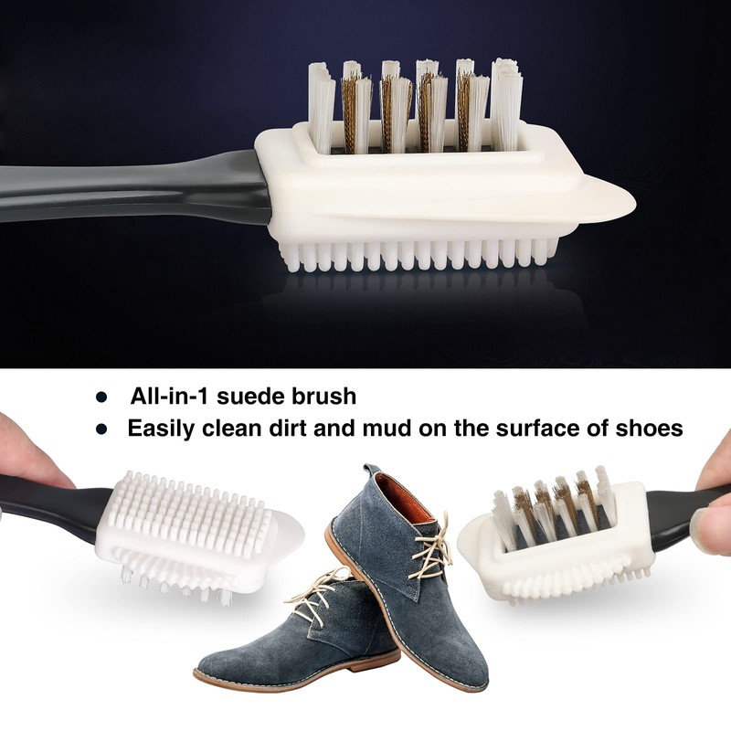 MAXIMILIAN Shoe Cleaner Kit. Brush with Extra 2 Erasers for