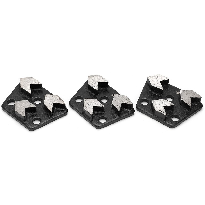 3 x Diamond Grinding Shoes, 16# Black Trapezoidal Diamond Grinder