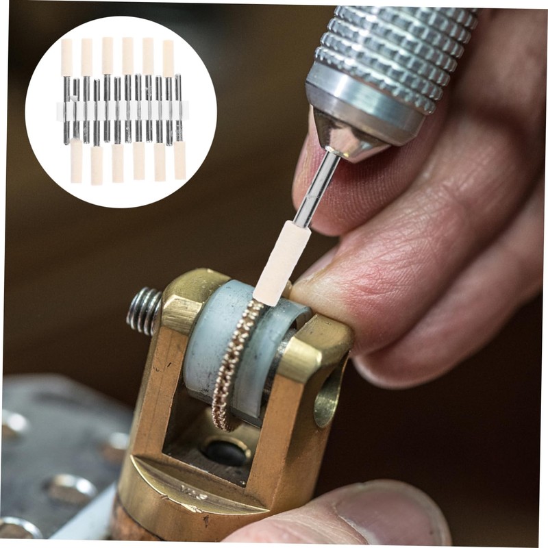 Mobestech 12pcs Wool Polishing Wheels Grinding Bits for Rotary Tools