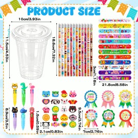 Zenoble 24 Set Classroom Birthday Gifts for Students Birthday Reusable Cups