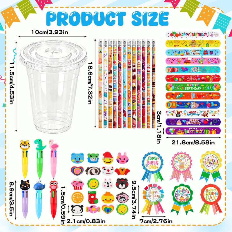 Zenoble 24 Set Classroom Birthday Gifts for Students Birthday Reusable