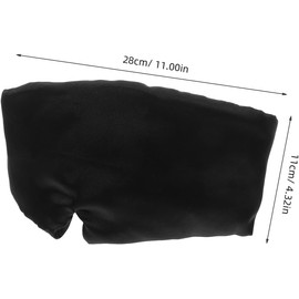 TEHAUX Antifaz para Dormir de Viaje de Seda Sintética Negro, Suave y Refrescante, Reduce Fatiga Ocular Diseño Cómodo para Vuelos y Siestas