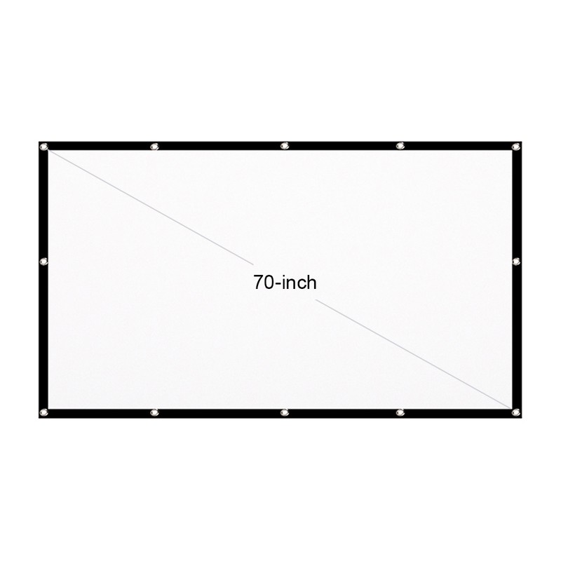 70-inch Portable HD Projector Screen 16:9 Projection Screen Foldable Thick