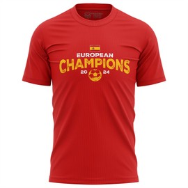 Spain European 2024 Soccer Champions Tshirt for Men, Espana Football Apparel, Spanish Jesery 2024 European Champions Red