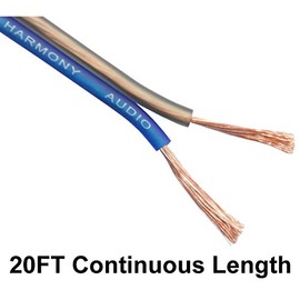 Harmony Audio 16 Gauge CCA Car Home Stereo Matte Blue Speaker Wire Cable 20 Feet