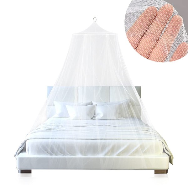 Mosquito Net for Bed Hillylolly white Bed Canopy, Bed Canopy for double and single Bed, Mosquito Mesh Net for Bed King Size, Dome Bed Canopy, Bed Mosquito Net, Room Decoration 250 * 900 cm