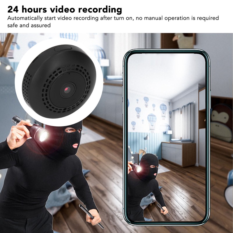 Security Camera ABS Plastic 300mah Household HD Infrared Night Vision