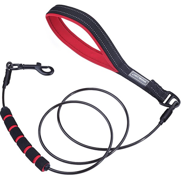 VIVAGLORY Chew Proof Dog Leash, Soft Foam Reflective Padded Handle
