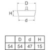 SANEI H29F-54 Rubber Plug for Bath, No Chain, Outer Diameter