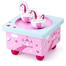 Mousehouse Gifts - Wooden Unicorn Music Box for Children, Charming Nursery Decoration for Boys and Girls