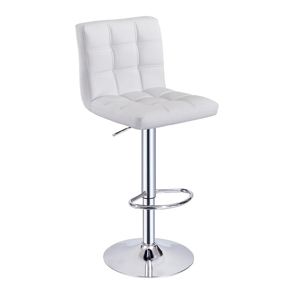 Panana Barstool Gas Lift Swivel Stool without Armrest for Home Bar Pub Breakfast (1, White), 116 x 42 x 45 cm, FBBC80SS