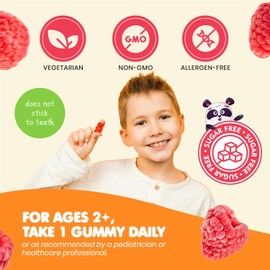 DR. MORITZ Sugar-Free Calm Magnesium Gummies for Kids and Adults - Non-GMO Kids Magnesium Gummies - Raspberry Flavor - 1-Pack (60 Count)