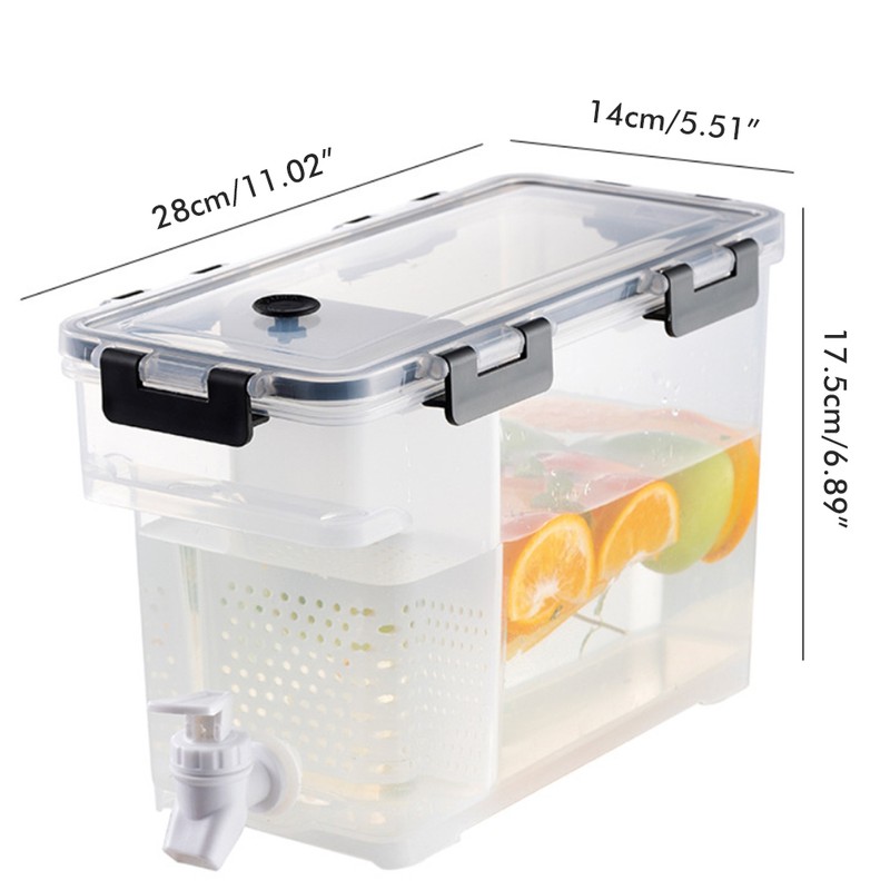 3.5 L Plastic Drink Dispenser Beverage Dispenser with Spigot Iced