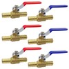 Brass 3/4 Inch PEX Ball Valve, 6PCS