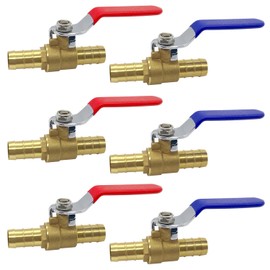 Brass 3/4 Inch PEX Ball Valve, 6PCS