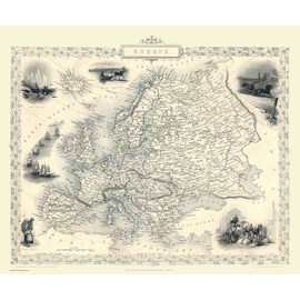 History Portal 1000 Piece Jigsaw Puzzle Map of Europe 1851 by John Tallis