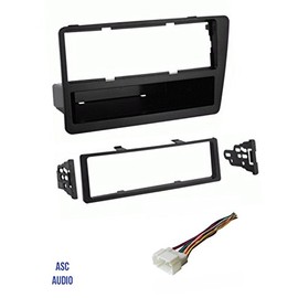 ASC Audio Car Stereo Dash Install Kit and Wire Harness for Installing an Aftermarket Single Din Radio for 2002 2003 2004 2005 Honda Civic SI (SI Model only)